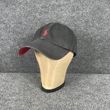 Polo Ralph Lauren Men's Pony Baseball Cap Hat Black Leather Strapback