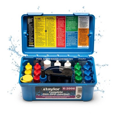 Pool Water Test Kit 1 Pack Complete Chlorine pH Alkaline Levels Taylor Swimming