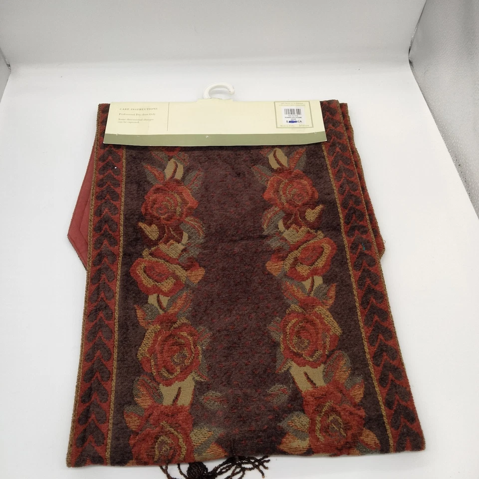 Kirkland's Collezione Colección Brocado Tapiz Mesa Corredor Diseño Rosa Nuevo con Etiquetas Foto 3 de 4