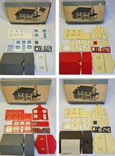Vintage Plasticville LH-4 Two Story Colonial House 129 LOT of 4 O Scale ALL CIB 