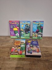 Veggie Tales Lot Of 5 VHS Tapes Movies Children Shows by Big Ideas - Green Tapes