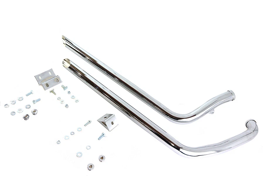 Juego de tubos de arrastre de escape de escopeta de 40 pulgadas estilo corte cortado para Harley Davidson Foto 3 de 4