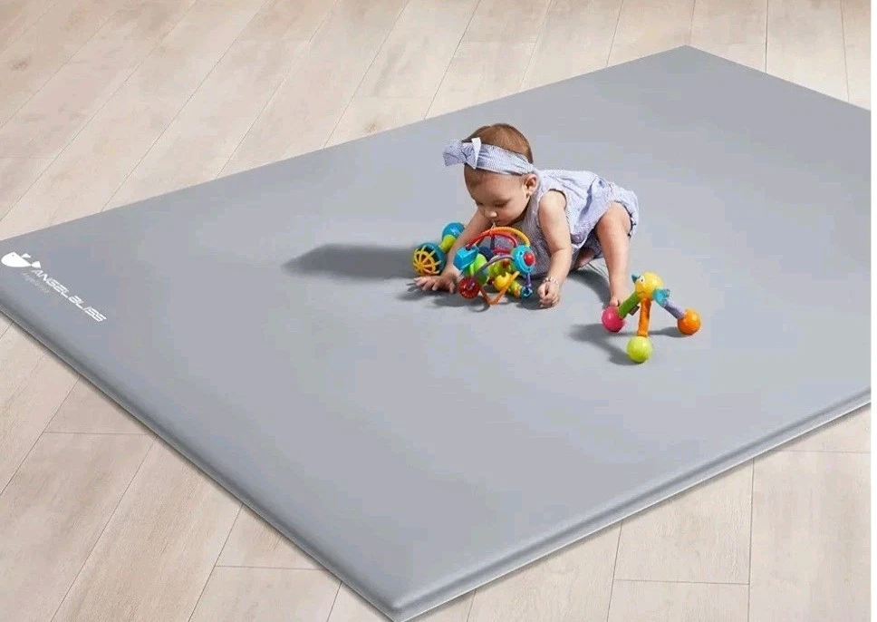 Baby Playpen/Playard Mat Roll-Up Portable Cushioned Toddler Floor Mat 71"x 59"