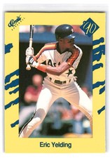 Eric Yelding 1990 Classic Yellow Baseball #T58 Houston Astros