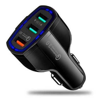 3 Port USB Super Fast Car Charger Adapter For iPhone Samsung Android Cell Phone