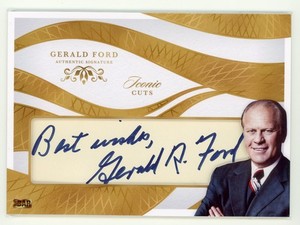 2026 The Bar Cut Autograph Presidential Signature Gerald R. Ford #BAR-GF4 7"x5"
