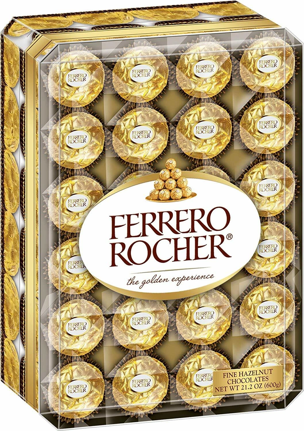 Ferrero Rocher - Fine Hazelnut Chocolates Gift Box - 48 Count, 21.2oz