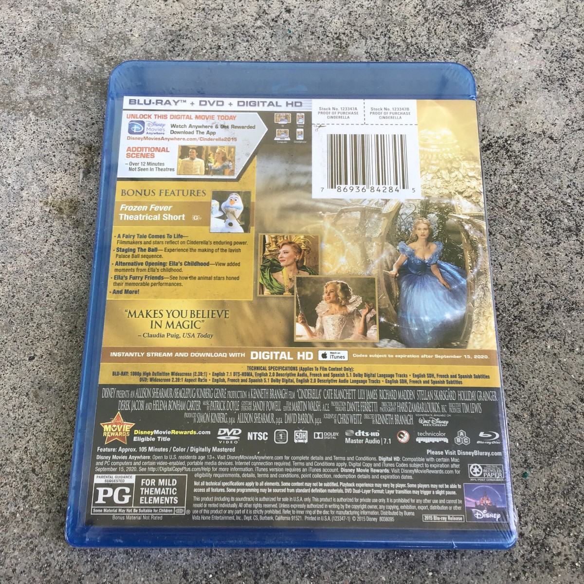 ★AD-LIVE 2016 2017 2018 Blu-ray Disney Cinderella Live Action Movie Blu-ray + DVD 786936842845| eBay