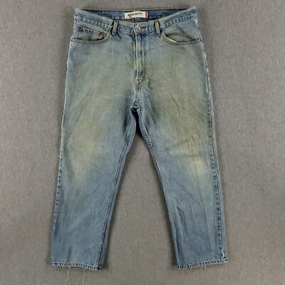 Vintage Levi's 505 Regular Fit 38x30 Jeans Classic Heavy Denim Faded Wash Work