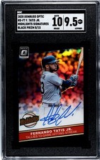 2020 Donruss Optic Fernando Tatis Jr. BLACK PRIZM /15 SGC 9.5 w/10 AUTO