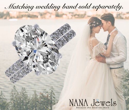 NANA Jewels 1.0–3.0ct Oval CZ Engagement Ring in Silver or Gold Finish Jewelry - Picture 10 of 34