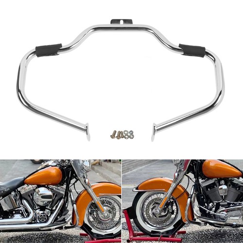Mustache Engine Guard Bar Foot Peg Clamps Fit For Harley Heritage Softail 00-17 - Picture 13 of 14
