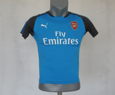 Arsenal FC Training Jersey PUMA Blue Shirt Size Boys 140 M