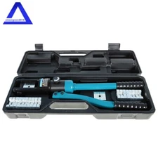 16 Mt Hydraulic Wire Terminal Crimper Battery Cable Lug Crimping Tool W/13 Dies