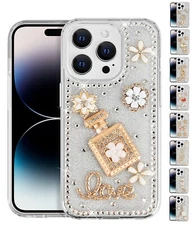 For Apple iPhone 13 Pro - Design Diamond Rhinestone Impact Cover Case