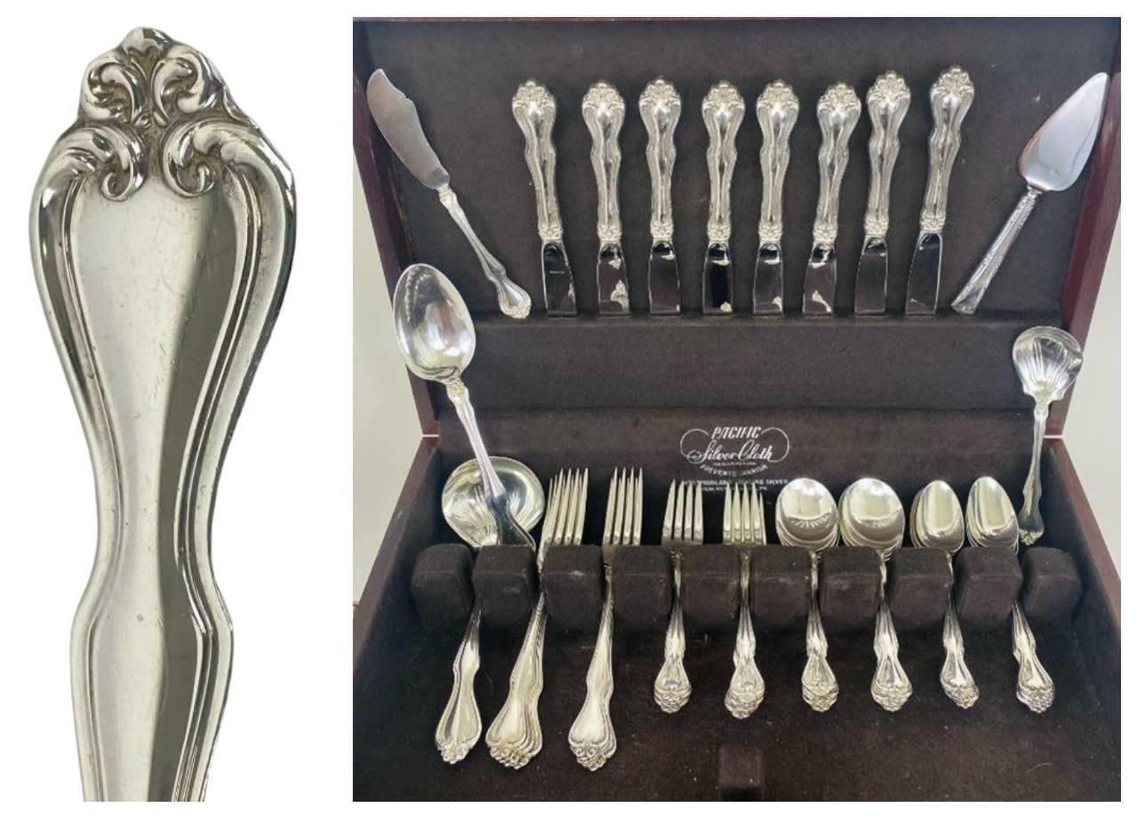 WESTMORLAND George & Martha Washington Sterling Silver 42pc Service for 8 Extras