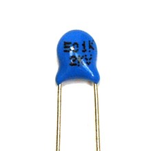 100pc Disc Ceramic Capacitor 501K 500pF 2KV K  10 Y5P pitch 5mm RoHS Taiwan 