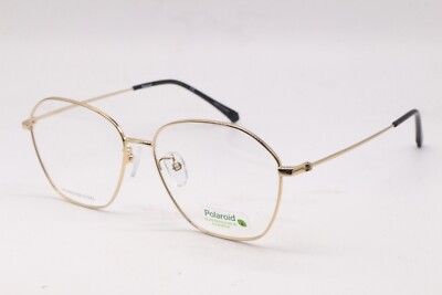 NEW POLAROID PLD D425/G RHL GOLD BLACK AUTHENTIC FRAMES EYEGLASSES 56-15 W/CASE