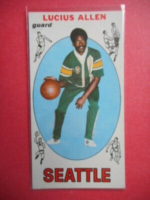 Lucius Allen 1969 TOPPS SEATTLE  ROOKIE GUARD BASKETBALL NBA Card #6 L@@k
