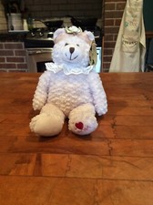 March of Dimes Plushland Teddy Bear PINK Plush Bean Bag New