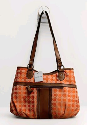 Croft & Barrow 800 Melon Jacquard Fabric Large Tote Style HB14442 NEW Kohls