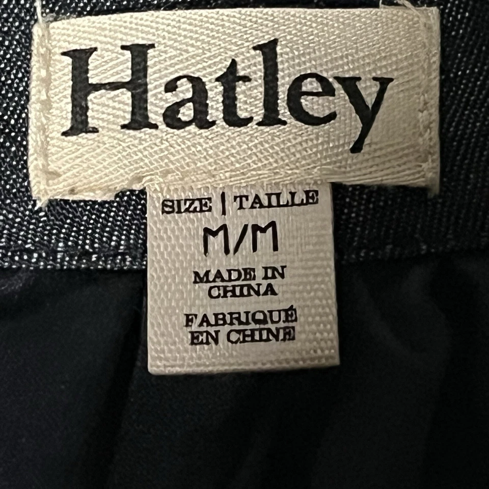 Anthropology Hatley Chambray Dress Velvet Apliques Long Sleeve Womens Medium — 第 2/4 张图片
