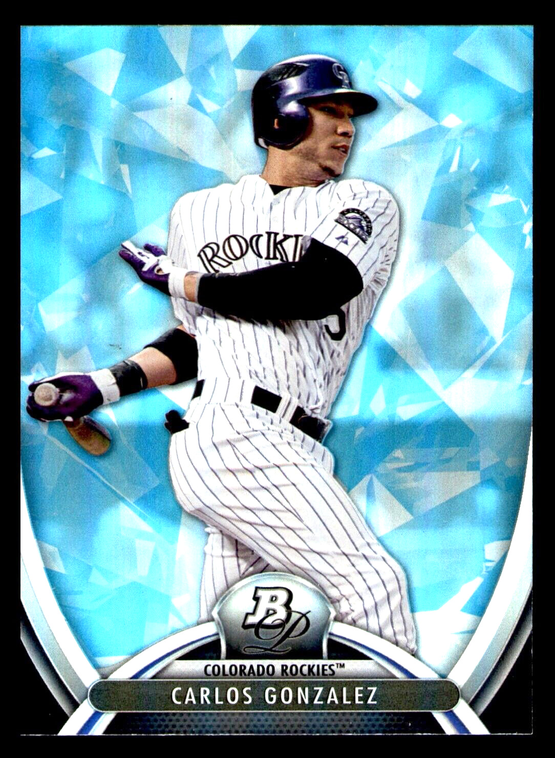 2013 Bowman Platinum Carlos Gonzalez Sapphire #70 - Colorado Rockies