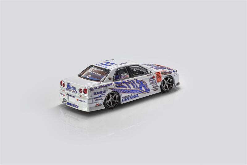 ミニカー Mortal Model Skyline R34 BLITZ D1GP2005 Mortal Model 1/64 Nissan Skyline Blitz D1 ER34 2005 White – Flipn