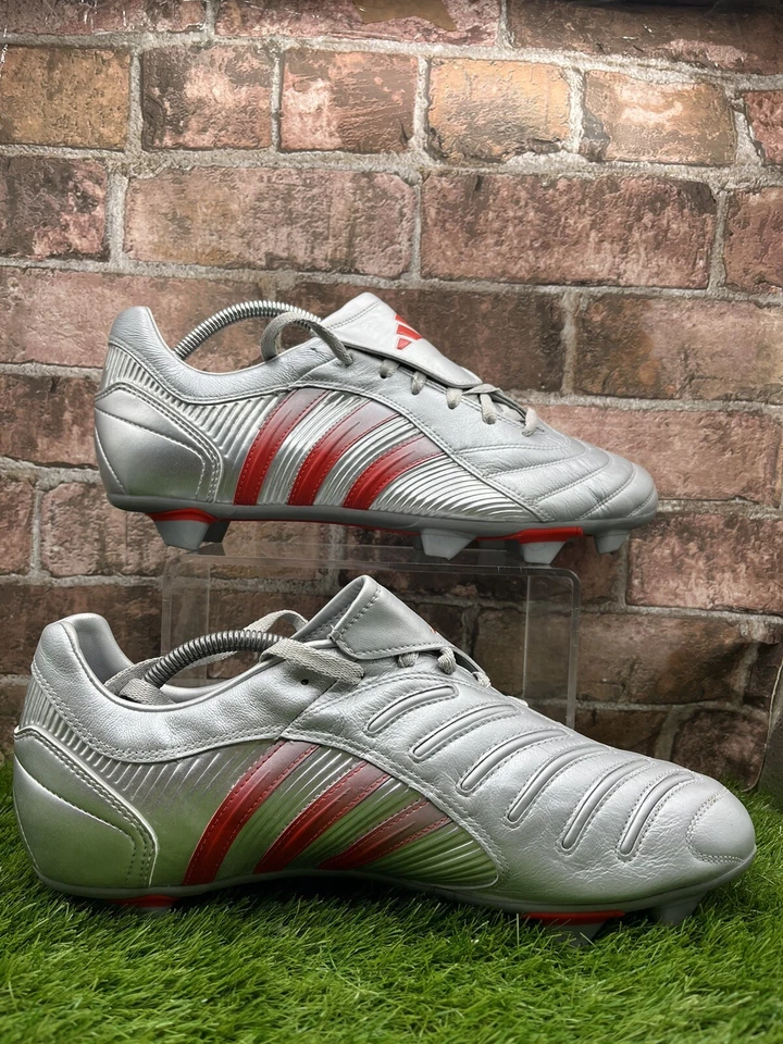 Adidas Predator Pulse Pulsado TRX SG Fußballschuhe Herren UK 11 silber rot 041612 - Bild 2 von 4