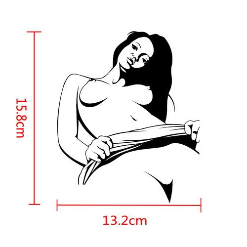Sexy Woman Car Sticker Decal Reflective Allure Naked Girl Stripper Accessories - Picture 3 of 12