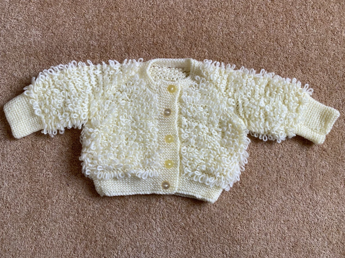 Hand knitted sales baby cardigans ebay