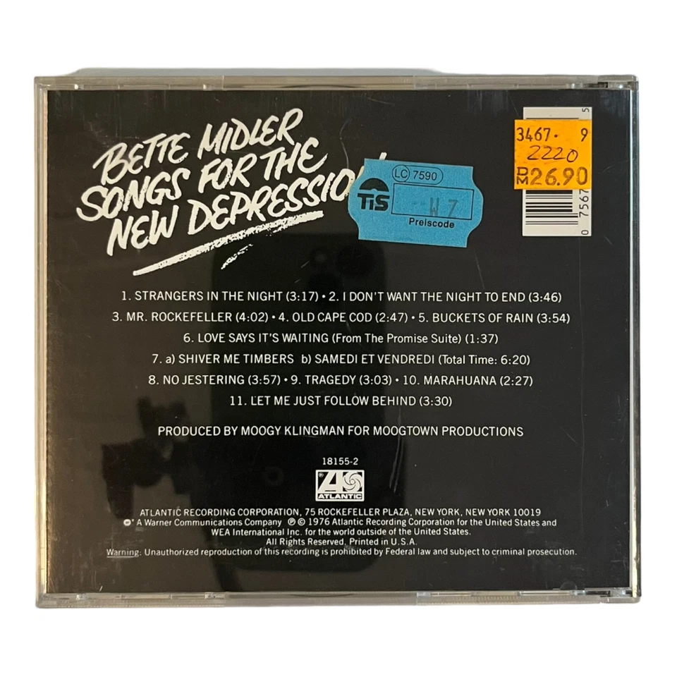Songs For The New Depression von Bette Midler | CD | 1976 - Bild 2 von 2