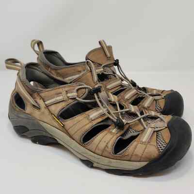 Keen Mens Arroyo II Brown Leather Hiking Shoes Sandals Size 