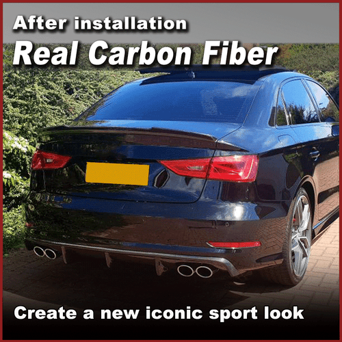 Carbon Heckdiffusor Heckansatz Diffusor Ansatz Passt für Audi A3 8V S3 2013-2016 - Picture 2 of 10