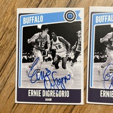 BUFFALO BRAVES ERNIE DIGREGORIO SIGNED AUTOGRAPHED CUSTOM CARD PROOF