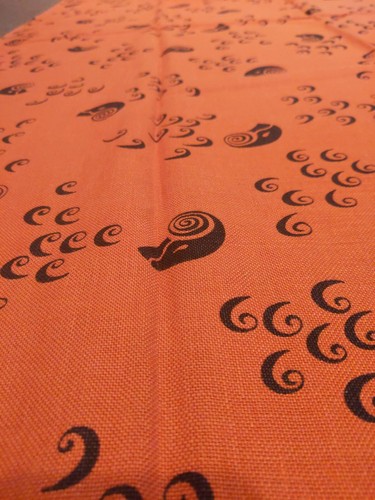 Lino rojo estampado Nautilus 4 yardas (ancho parcial, solo 36" de ancho) - Imagen 3 de 5