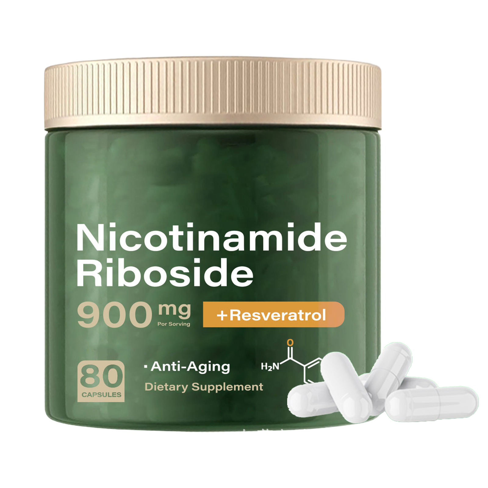NAD+ Supplement for Anti Aging Energy Focus Booster Nicotinamide Riboside