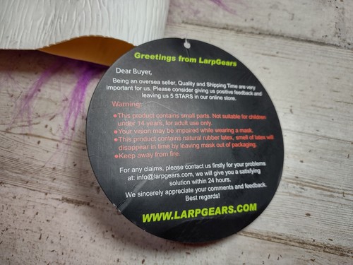 LarpGears Latex Unicorn Rainbow Horn Purple Main Adult Costume Head Mask - Picture 10 of 10