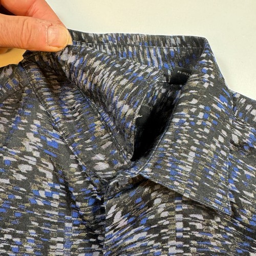Jhane Barnes Men's Size XL Psychedelic Pattern Silk/Cotton Long Sleeve Shirt - Picture 3 of 15
