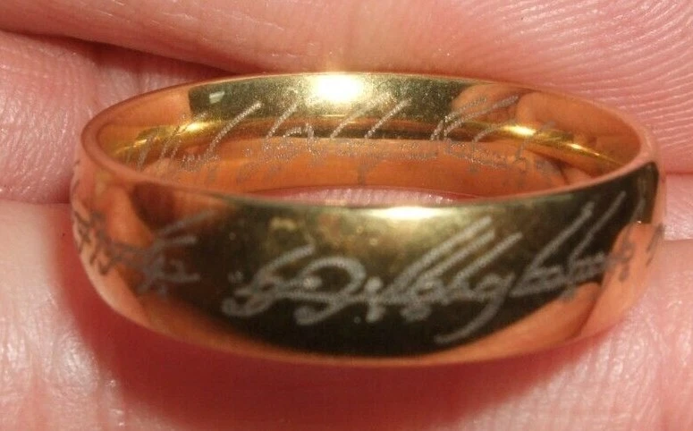 Lotr the one ring gold plated tungsten shop