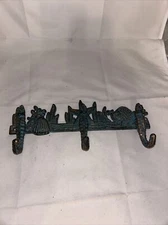 Seahorse Key Rack Nautical Hooks Towel Coat Holder Cast Iron Starfish Coral B15