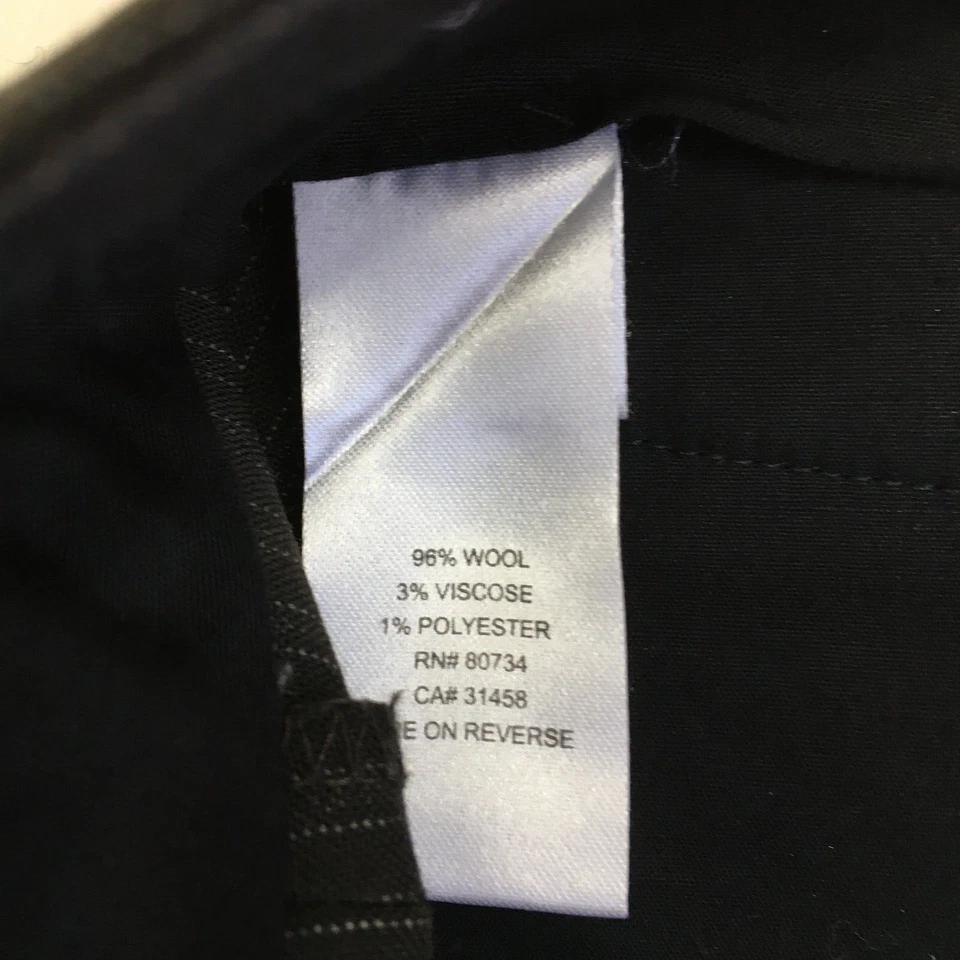 Pantalón de vestir BCBGMAXAZRIA marrón a rayas mezcla de lana pierna acampanada clara para mujer talla 8 Foto 3 de 4