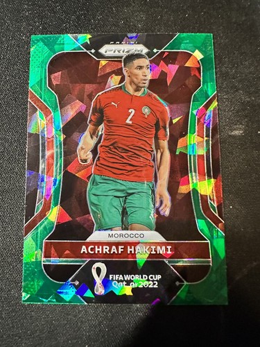 Achraf Hakimi [Green Ice] #236 2022 Panini Prizm World Cup card
