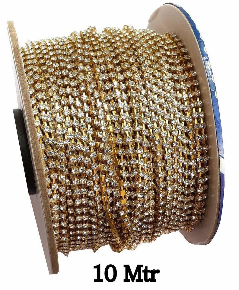 Stone Chain for Jewellery Making Pack Ideal for Silk Thread Bangle 2MM 10mtr  - Image 3 of 4