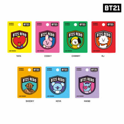 BTS BT21 Official Authentic Goods Rubber Sticker 55 x 62 mm by