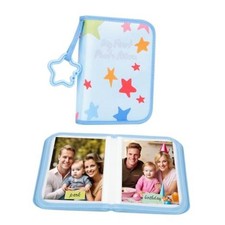 My First Baby Photo Album, 21 4x6 Photos, Soft Cloth Blue