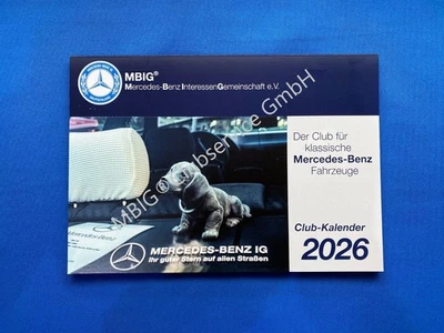 MERCEDES BENZ MBIG Kalender2026 Mercedes Oldtimer Ponton W110 W 115/8 W121 W111 W108 W123 W124