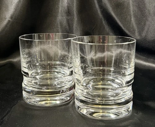 Set Of 2~Steuben~Old Fashioned~Heavy Cut Pattern~Signed