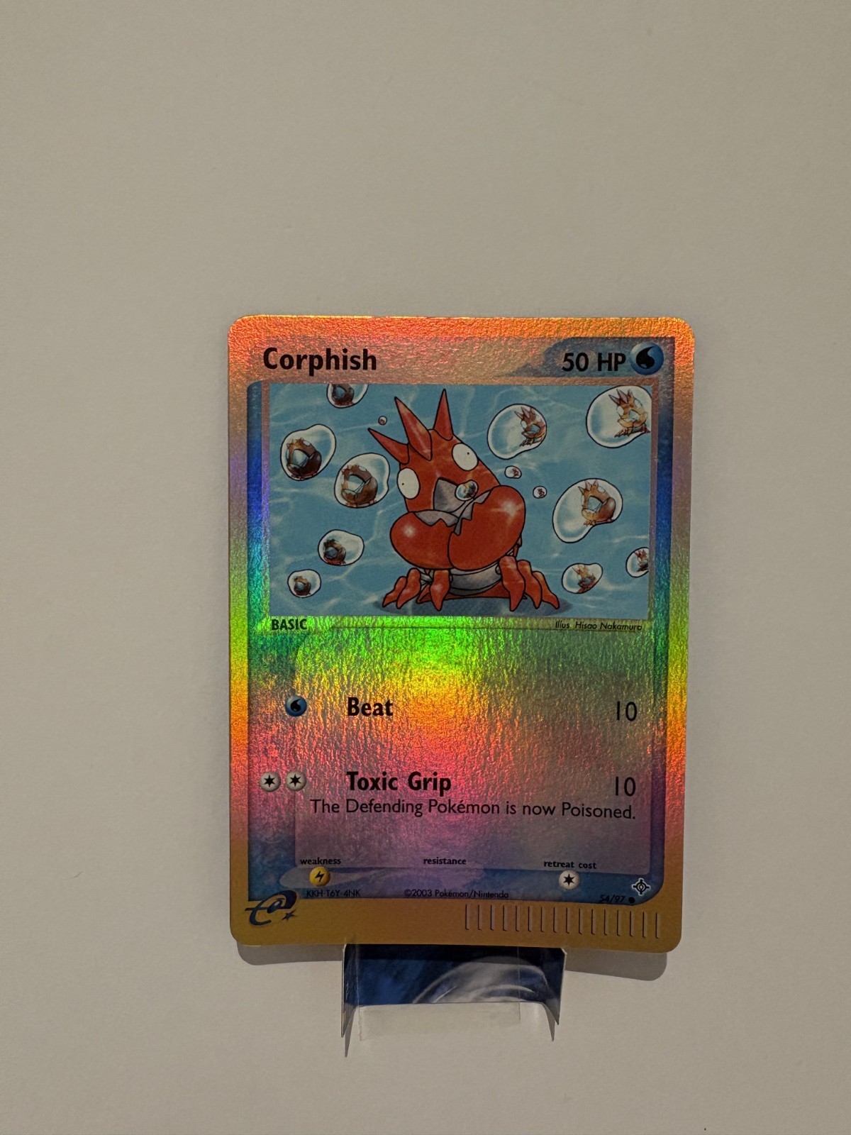 Corphish - 54/97 - EX Dragon Reverse Holo Common Pokemon TCG 2003 eSeries - NM