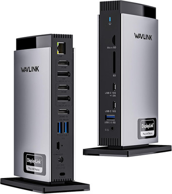 New - WAVLINK Docking Station 3 Monitors with Triple 4K@60Hz, Displaylink Dock